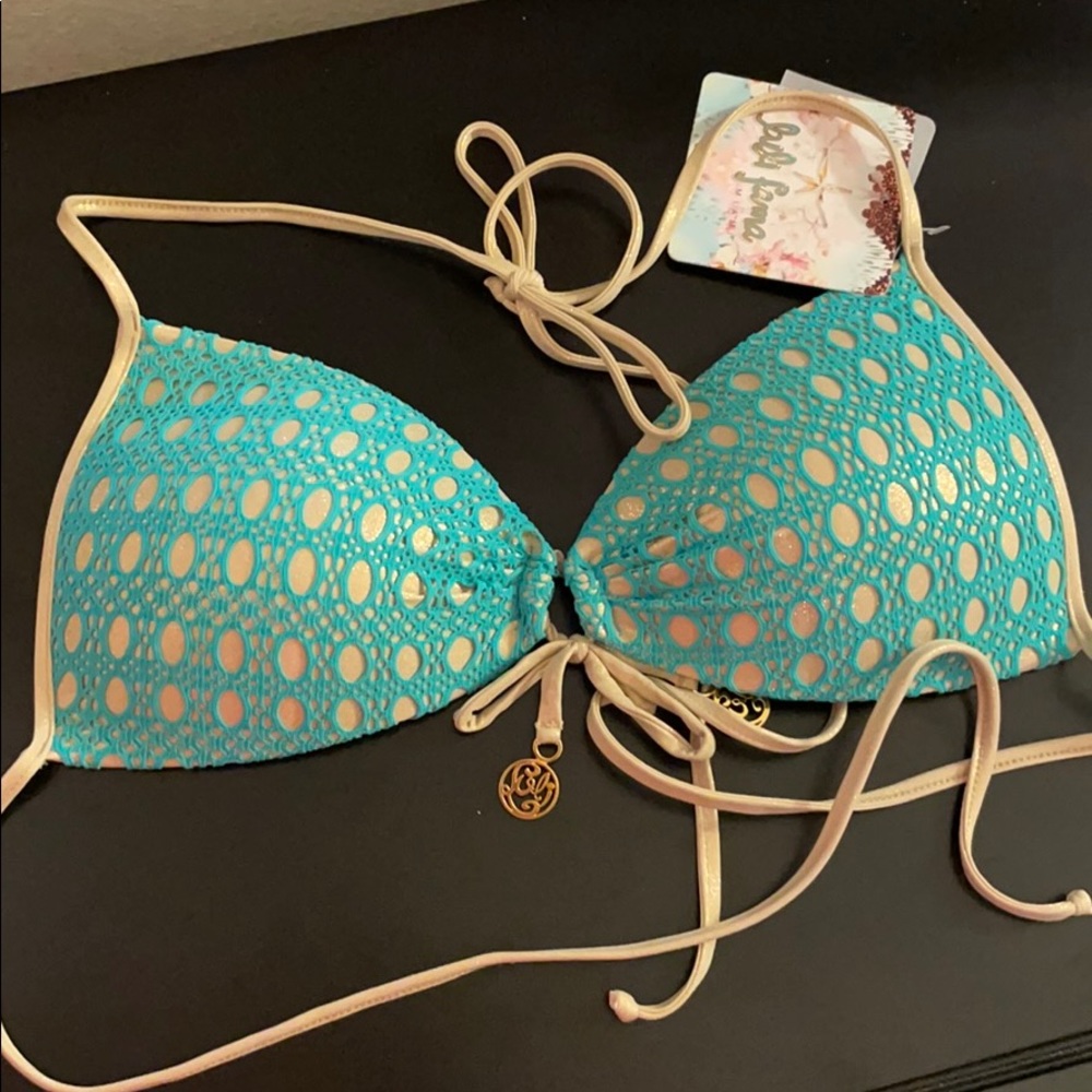 Luli Fama Shimmery Bikini Top